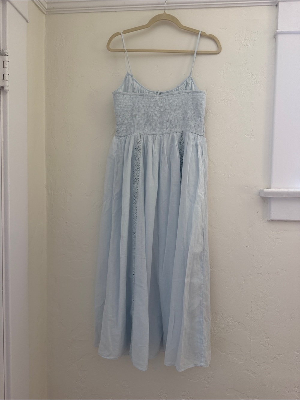 American Eagle Outfitters Pale Blue Off-Shoulder Maxi Dress - Picture 5 of 6